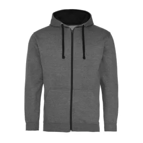 Just Hoods AWJH053 VARSITY CIPZÁRAS KAPUCNIS PULÓVER 2XL