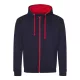 Just Hoods AWJH053 VARSITY CIPZÁRAS KAPUCNIS PULÓVER L
