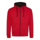 Just Hoods AWJH053 VARSITY CIPZÁRAS KAPUCNIS PULÓVER S