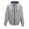 Just Hoods AWJH053 VARSITY CIPZÁRAS KAPUCNIS PULÓVER S