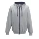 Just Hoods AWJH053 VARSITY CIPZÁRAS KAPUCNIS PULÓVER S