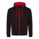 Just Hoods AWJH053 VARSITY CIPZÁRAS KAPUCNIS PULÓVER S