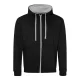 Just Hoods AWJH053 VARSITY CIPZÁRAS KAPUCNIS PULÓVER S