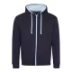 Just Hoods AWJH053 VARSITY CIPZÁRAS KAPUCNIS PULÓVER S