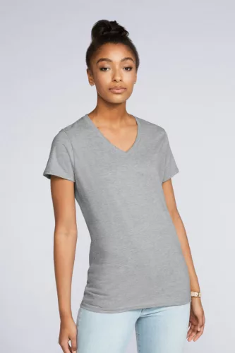 Gildan GIL4100V PREMIUM COTTON® NŐI V-NYAKÚ PÓLÓ S