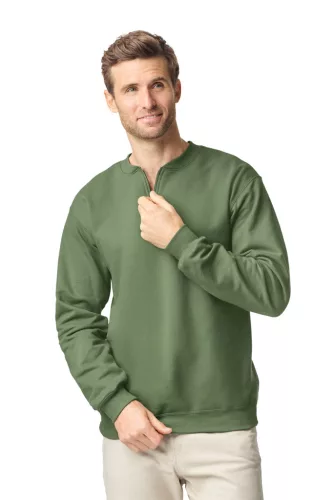 Gildan GISF008 SOFTSTYLE™ MIDWEIGHT FELNŐTT 1/4 CIPZÁRAS PULÓVER 2XL