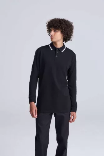 Just Polos JP103 HOSSZÚ UJJÚ SZEGÉLYEZETT 100 PÓLÓ L