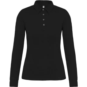   Kariban KA265 NŐI HOSSZÚ UJJÚ JERSEY GALLÉROS PÓLÓ 2XL