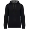 Kariban KA4013 UNISEX KONTRASZTOS MINTÁJÚ KAPUCNIS PULÓVER 2XL
