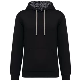   Kariban KA4013 UNISEX KONTRASZTOS MINTÁJÚ KAPUCNIS PULÓVER 2XL