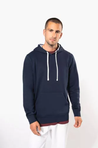 Kariban KA4013 UNISEX KONTRASZTOS MINTÁJÚ KAPUCNIS PULÓVER 2XL