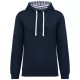 Kariban KA4013 UNISEX KONTRASZTOS MINTÁJÚ KAPUCNIS PULÓVER 2XL