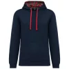 Kariban KA4013 UNISEX KONTRASZTOS MINTÁJÚ KAPUCNIS PULÓVER 2XL