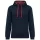Kariban KA4013 UNISEX KONTRASZTOS MINTÁJÚ KAPUCNIS PULÓVER 2XL