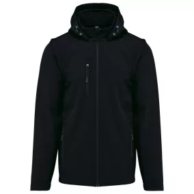   Kariban KA422 UNISZEX 3 RÉTEGŰ SOFTSHELL KAPUCNIS KABÁT LEVEHETŐ UJJAKKAL 2XL