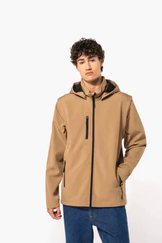 Kariban KA422 UNISZEX 3 RÉTEGŰ SOFTSHELL KAPUCNIS KABÁT LEVEHETŐ UJJAKKAL S