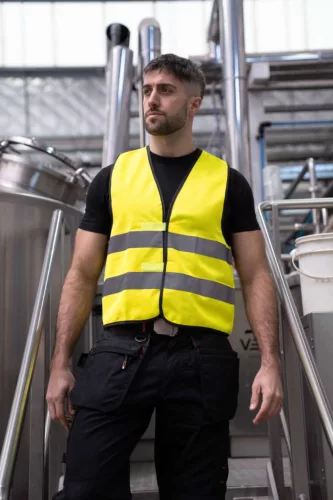 Korntex KXVW KORNTEX® BIZTONSÁGI MELLÉNY "WOLFSBURG" - FEKETE SZEGÉLLYEL S