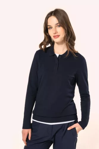 Kariban Premium PK203 NŐI HOSSZÚ UJJÚ SUPIMA® GALLÉROS PÓLÓ 2XL