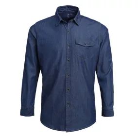   Premier PR222 FÉRFI DENIM ING FARMER STÍLUSÚ TŰZÉSSEL 2XL