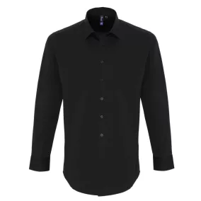   Premier PR244 FÉRFI STRETCH HOSSZÚ UJJÚ POPLIN PAMUT ING 2XL