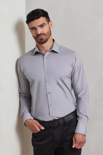 Premier PR244 FÉRFI STRETCH HOSSZÚ UJJÚ POPLIN PAMUT ING 2XL