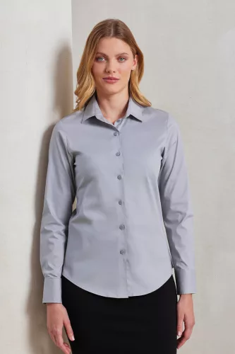 Premier PR344 NŐI HOSSZÚ UJJÚ STRETCH PAMUT POPLIN ING 2XL