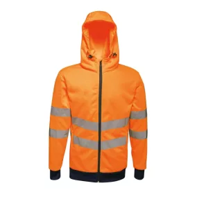 Regatta RETRA471 HI-VIS VÉGIG CIPZÁRAS KAPUCNIS DZSEKI 2XL