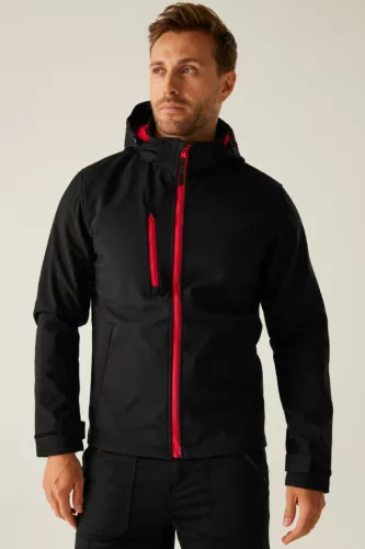 Regatta RETRA701 VENTURER 3 LAYER HOODED PRINTABLE SOFTSHELL JACKET XL