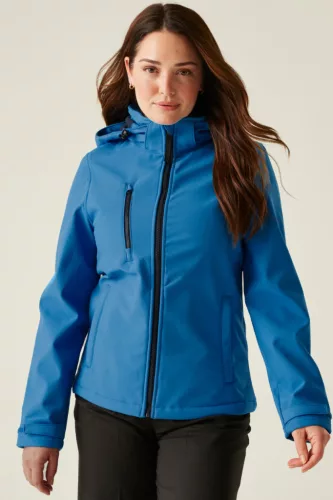 Regatta RETRA702 WOMEN'S VENTURER 3 LAYER HOODED PRINTABLE SOFTSHELL JACKET 12 (M)
