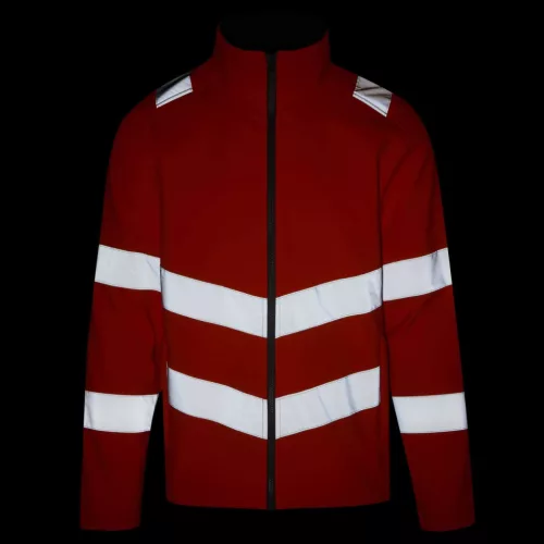 Regatta RETRA712 HI-VIS PRO CONTRACT ABLAZE 2 LAYER SOFTSHELL JACKET (CLASS 3) 2XL