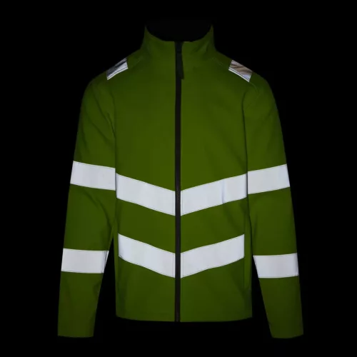 Regatta RETRA712 HI-VIS PRO CONTRACT ABLAZE 2 LAYER SOFTSHELL JACKET (CLASS 3) S