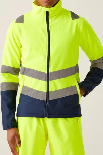 Regatta RETRA722 PRO HI-VIS SOFTSHELL JACKET M